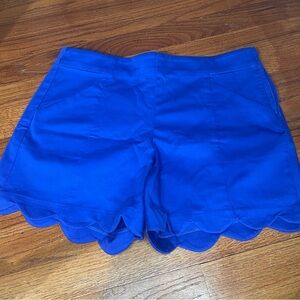 Lilly Pulitzer Royal Blue Scallop Hem Shorts Size 2 Resort Chic Preppy Classic